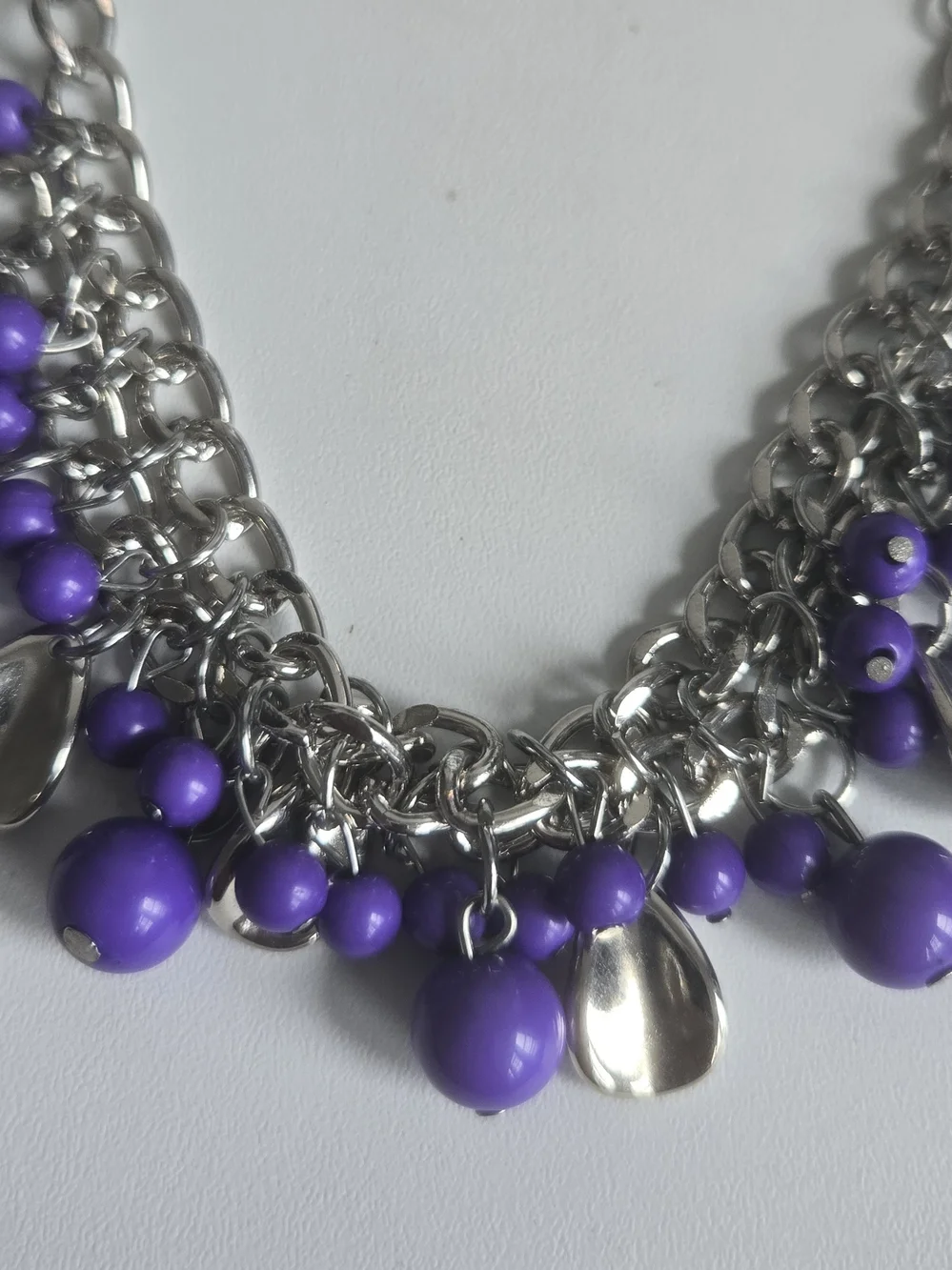 paparazzi Purple Bead Fringe Necklace with Matching Earrings